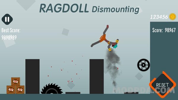 stickman dismounting dinheiro infinito apk 