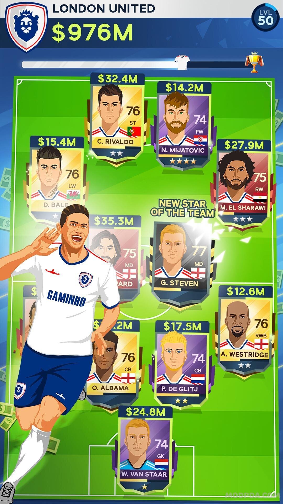 Download Idle Eleven Be a millionaire football tycoon HACK/MOD for