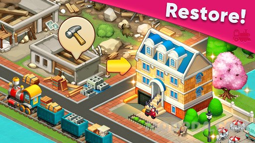 merge town buildings pictures